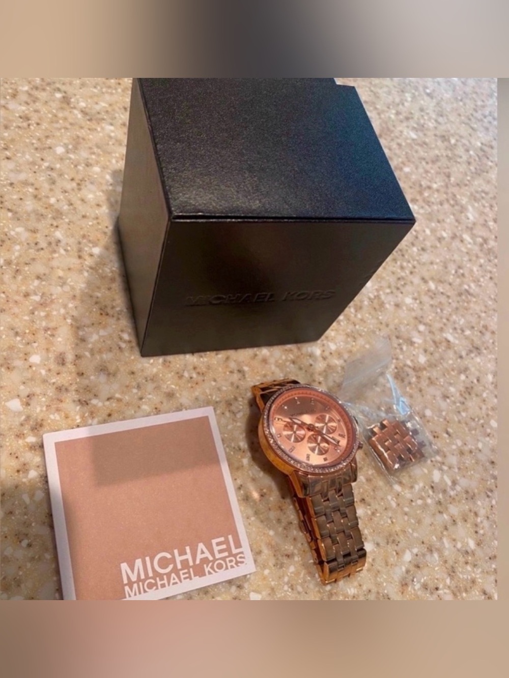 Michael Kors Rose Gold-Tone Chronograph Bracelet Watch